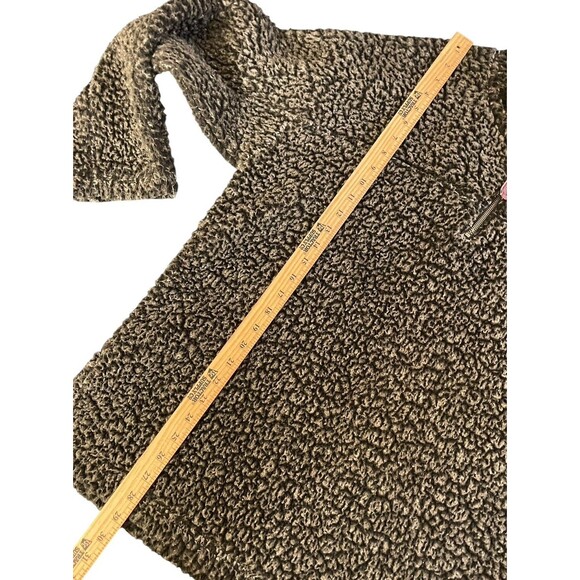 Carbon2Cobalt 144220 Brown High Pile SherpaTranscendent 1/4 Zip Pullover L - Picture 6 of 10
